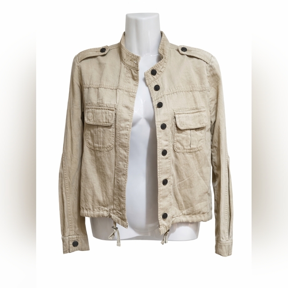 Beige Button-Up Jacket - Picture 3 of 9